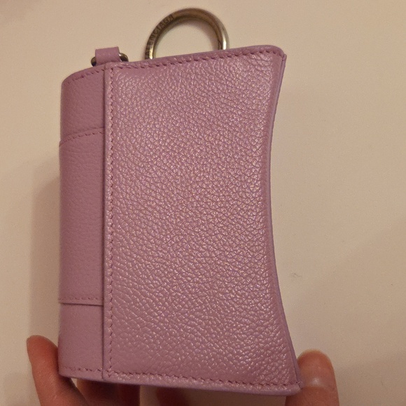 Balenciaga Purple Leather Card Holder W/ Keychain - Picture 4 of 12